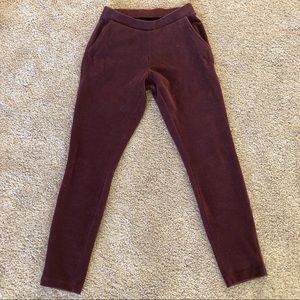 Lands’ end maroon corduroy leggings